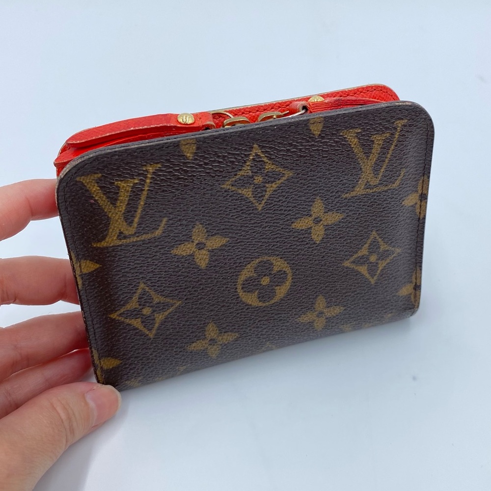 LOUIS VUITTON Monogram Insolite Coin Purse Wallet in Red